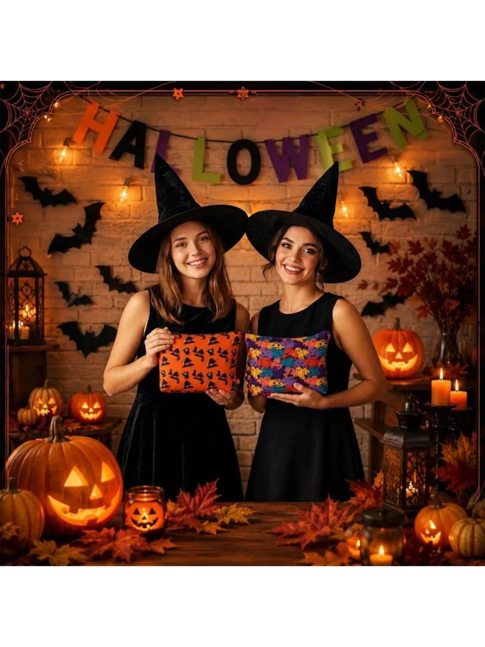 48 Pcs Halloween Makeup Bags Set | Bulk Party Favors & Gift Bags